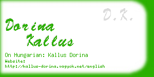 dorina kallus business card